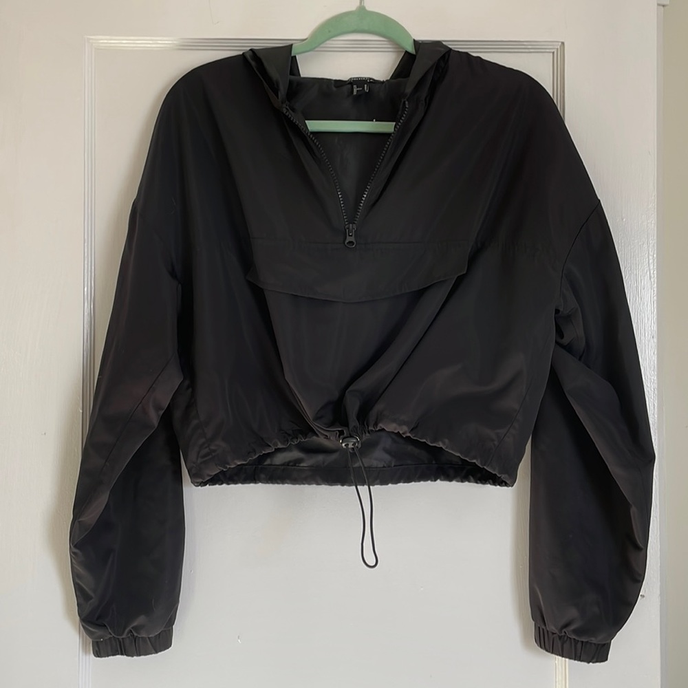 Forever 21 cropped quarter zip